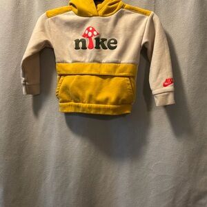 Nike Kids Hoodie in Yellow and Cream